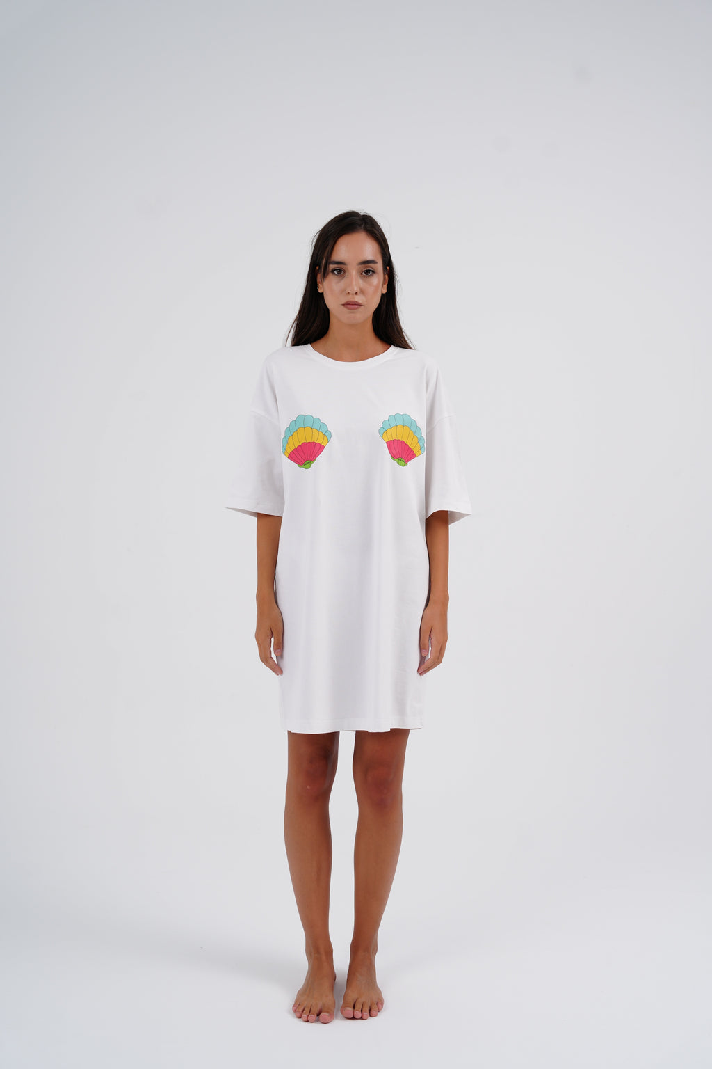 White Shell Sleeping Shirt