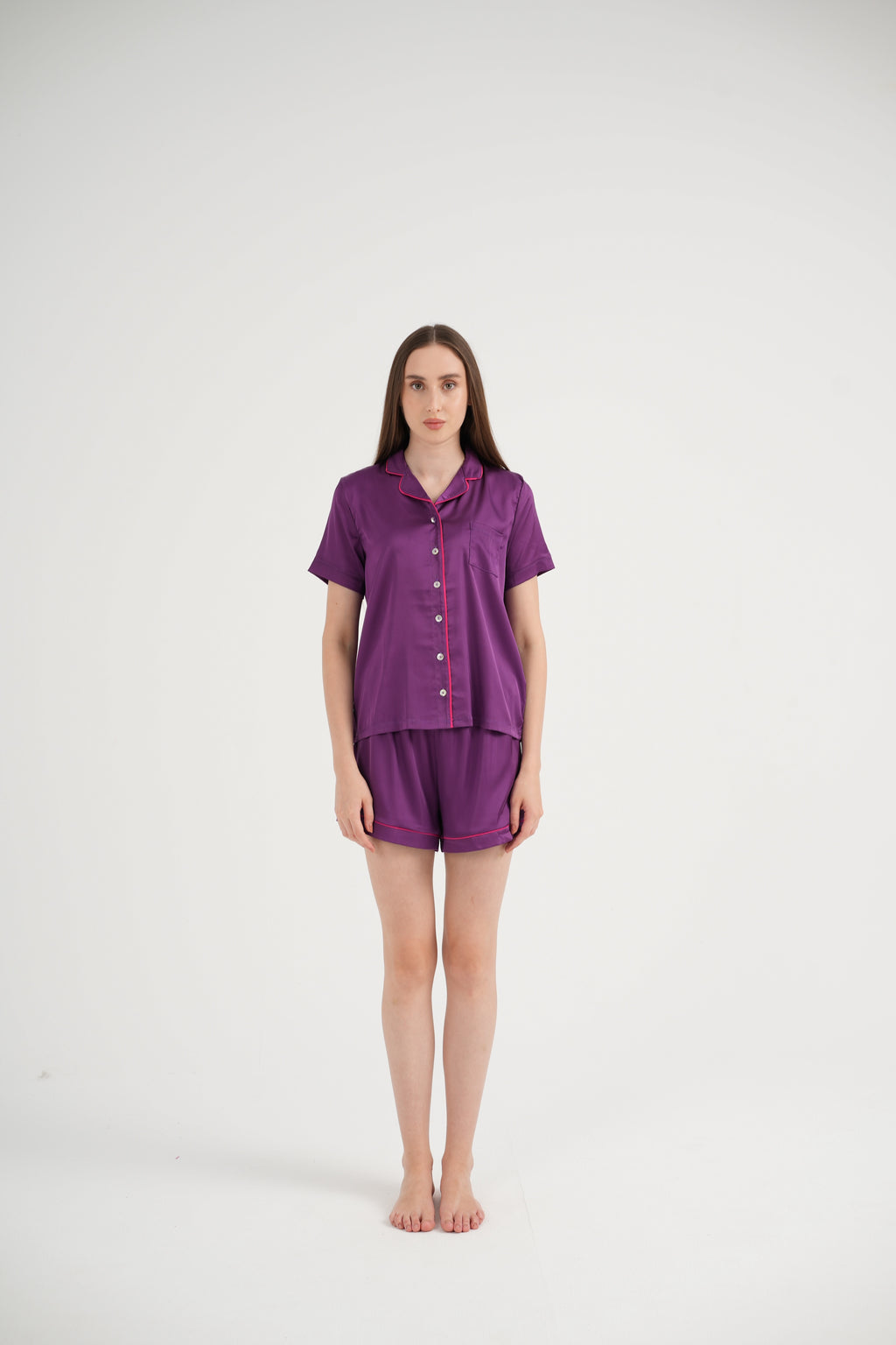 Mia Purple Shorts Set
