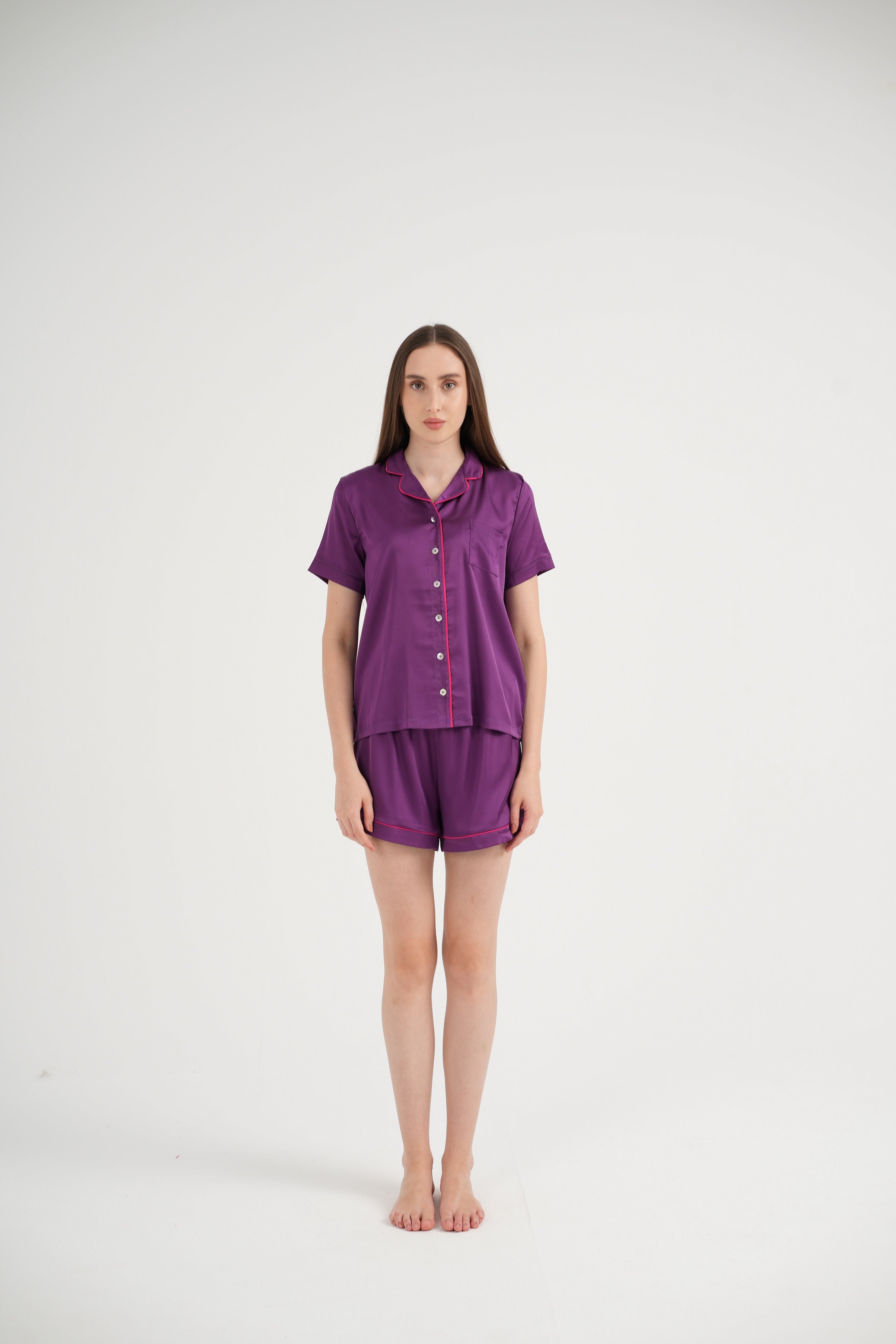 Mia Purple Shorts Set