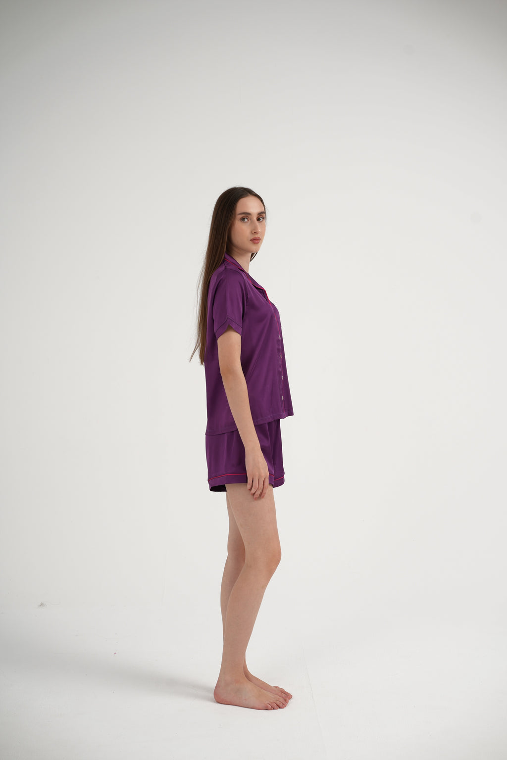 Mia Purple Shorts Set