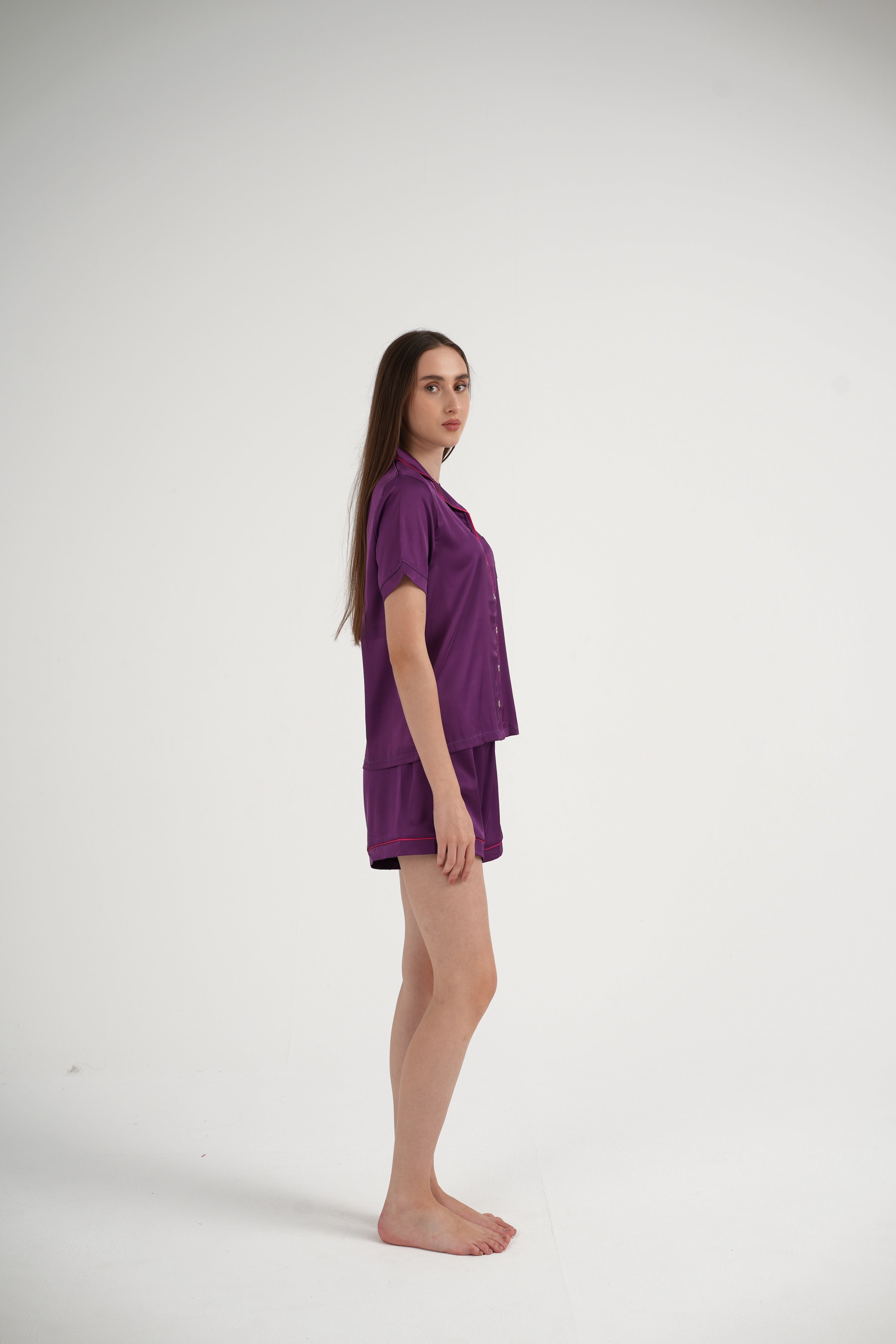 Mia Purple Shorts Set