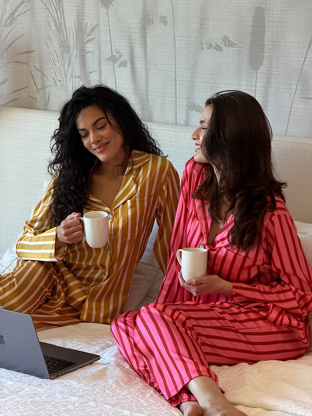 Pink Stripes Satin Set